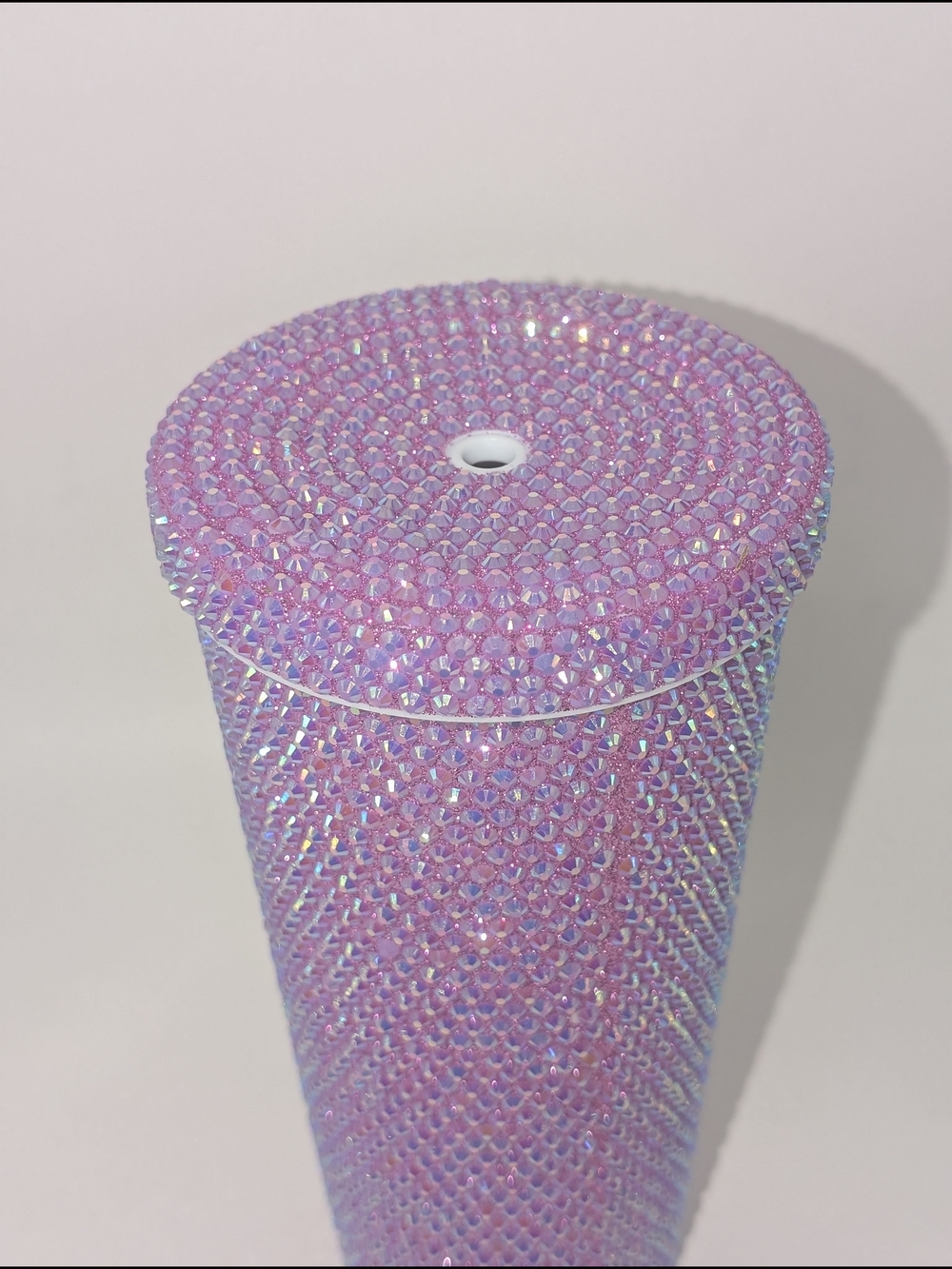Iridescent Pink Studded Bling Cup. 24oz Stainless Steel -Brandnew-